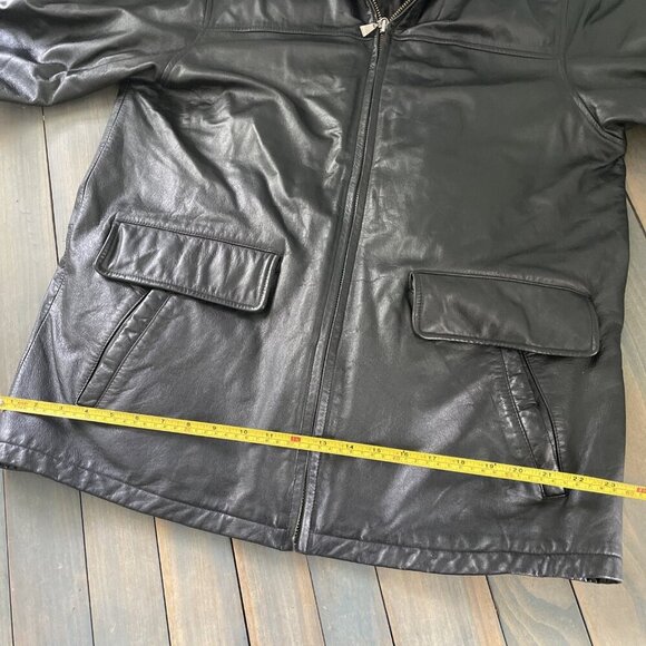M. Julian Wilson’s Leather Thinsulate Black Jacket Winter Coat Men’s Large (IN) - Picture 7 of 11